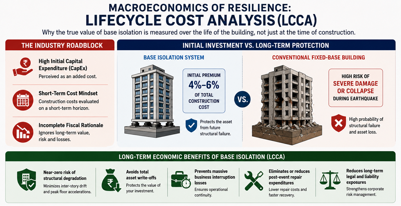 Fig 5: Long-Term Financial Benefits of Base Isolation Through Lifecycle Cost Analysis
